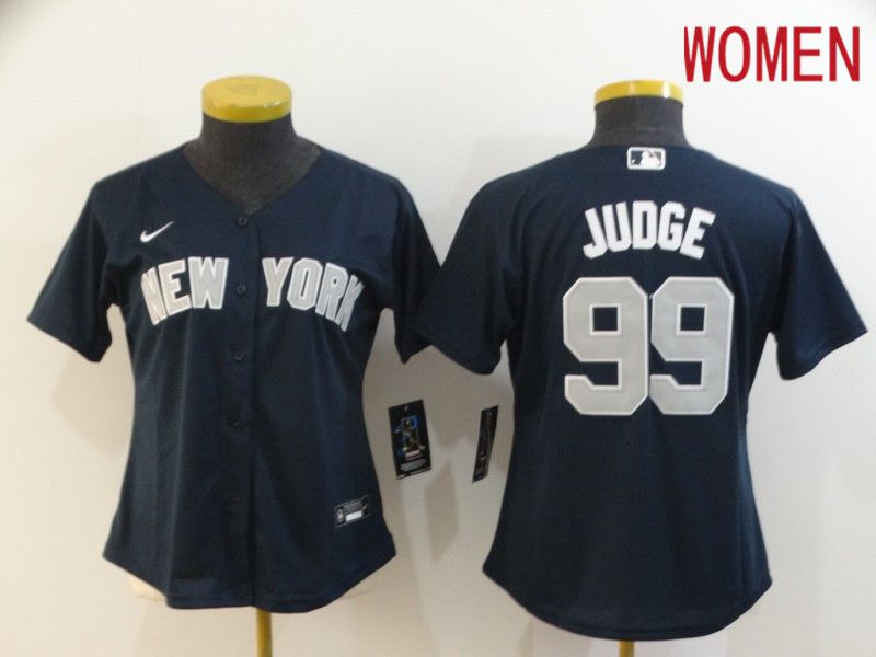 Women New York Yankees #99 Juoge Blue Nike Game MLB Jerseys